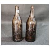 Centlivre B. Embossed Amber Quart Blob Beer