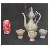 Chinese Asian Saki Cups Tea Set