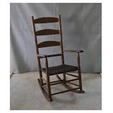 Rocking Chair Oak Woven Seat 22w 28d 39h