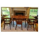 Cherry Mid Century Table and 4 Chairs