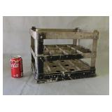 Meadow Gold ï¿½47  Metal Milk Crate w/Wood Wood