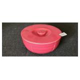 Vintage Hall Maroon Round Hotpoint Refrigerator