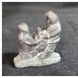 The Wolf Inuit Soapstone Sculpture Couple
