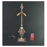 Milcast Alabaster and Brass Lamp