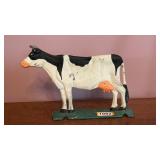 Painted Cast Iron Cow Door Stop/ Mail Box Topper
