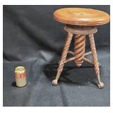 Charles Parker Wooden Piano Stool Meriden CT