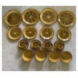 1968 Petalburst Metlox Vernon Ware Place Setting