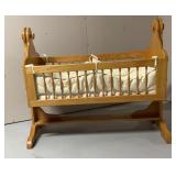 Oak Baby Cradle 38L 23W 35H