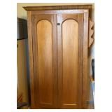 Oak Bookcase 40W 15D 73H One Piece with Oak Mail