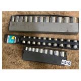 Craftsman 3/8, 1/2 Deep Well Socket Sets Lot