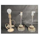 Glass Desk Lamp Pair Brass Desk Lamp Untested
