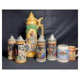 Gerz (2) German Beer Stein Atlantic Mold A607 and