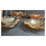 Jeanette Carnival Glass Iridescent Floragold