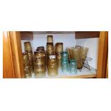 Glassware Amber Turquoise