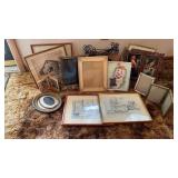 Picture Metal  Frame Lot Covered Bridge Feathered