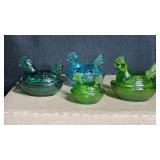 Hens Nest 3ï¿½ and 2ï¿½ Avocado Teal Blue