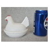 Milk Glass Hen on Nest (4.5 inch)