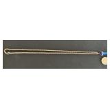 Unmarked Silver Tone Necklace Blue Green Pendant