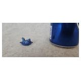 Miniature Blue Enamel Hen on Nest (1 inch)