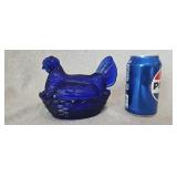Cobalt Blue Hen on Nest (6 inch)