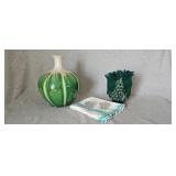 Christian Tree Napkin Holder Drip Green Vase
