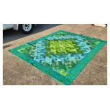 Blue and Green Quilt