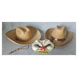 Costume Cowboy Hats and Rubber Mask