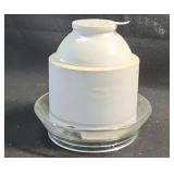 Antique Poultry Chicken Waterer Glass Base