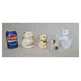 Kitten Cat Figurine Pitcher Lot Puss-n-Boots