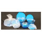 NEW Tupperware Bright Blue Outside Serving Bowls