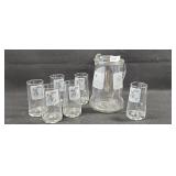 B.C. Comics Glass Pitcher & 6 Glasses Grog