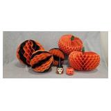Vintage Beistle Honeycomb Halloween Pumpkins
