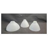 Vintage White Milk Glass 8" and 10" Waffle