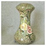 Austrian Rose Handpainted Enamel Sage  Mottled