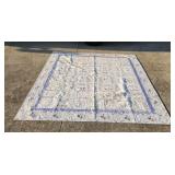 Quilt White Tan Satin Garden Steps 88"x 98"