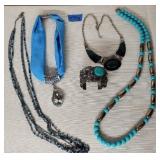 Vintage Turquoise Colored Necklaces Beads
