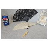 Vintage Wedding Cake Topper and Fans