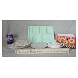 Monitor Lunch Tray Francoma Vintage Dishes