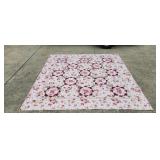 Handmade Quilt 87.5" x 88" "Spectre de la Rose"