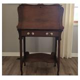 Antique Vintage Wood Secretary Desk 28"W x 15"D x
