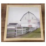 Barn Frame 25" Square Americana Farm Barn