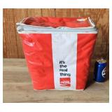Coke Red Vinyl Picnic Cooler "It