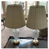 Glass Lamp Pair D16 H30