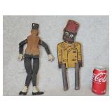 Vintage Black Americana Wood Dancing Man Jumping