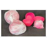 NEW Tupperware Red Salad Bowls with Dipper and