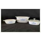 Corningware Coneflower Blue Casserole Dishes (1)