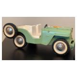 Tonka Vintage Metal Jeep Toy Vehicle Blue Green &