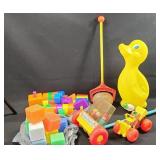 Fisher Price Vintage Blocks Happy Hopper Jalopy