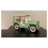 Tonka Vintage Metal Jeep Toy Covered Vehicle,