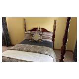 Four Post Wheat Bed 53 x 71 Mattress Box Springs